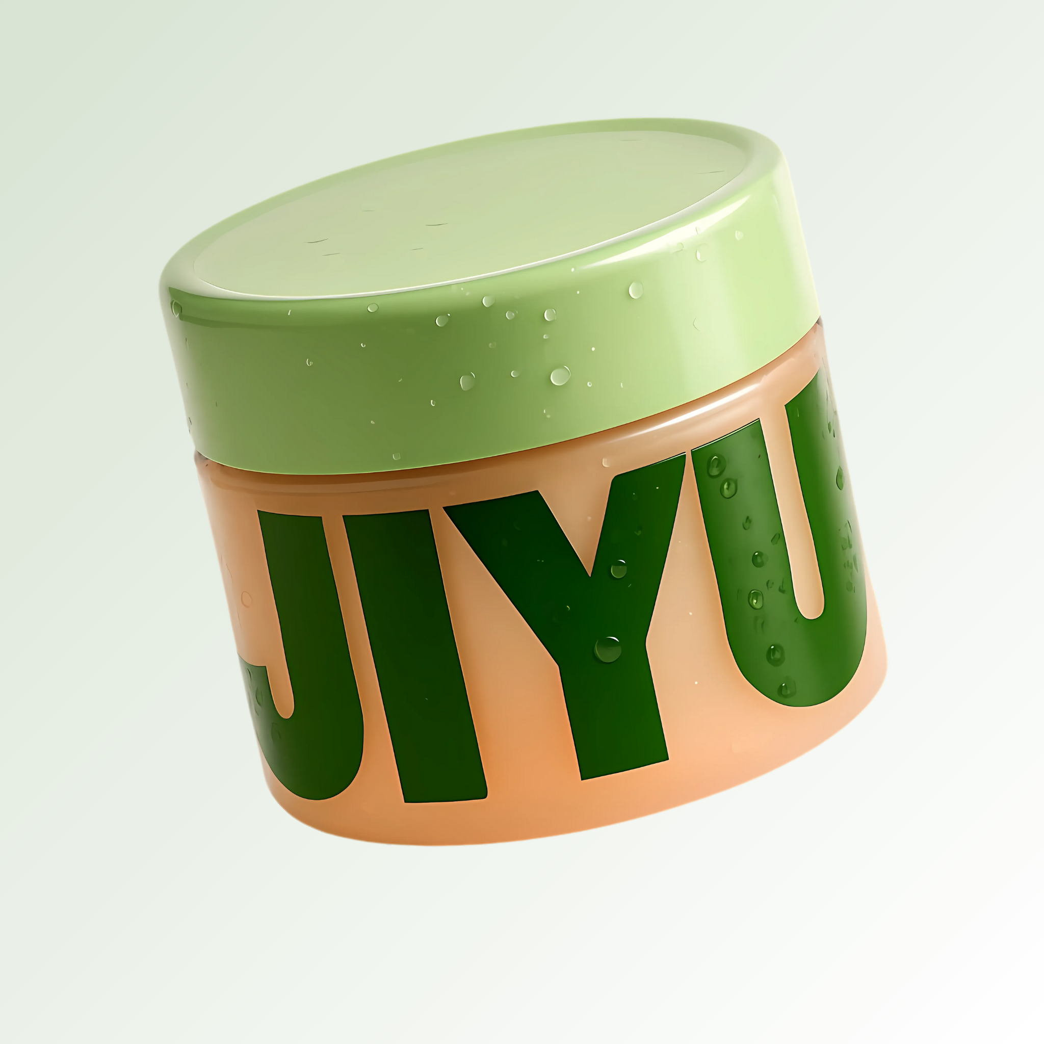 Close-up of Luneo Jiyu glow pads jar with water droplets – hydrating Korean toner and exfoliator for anti-aging skincare
